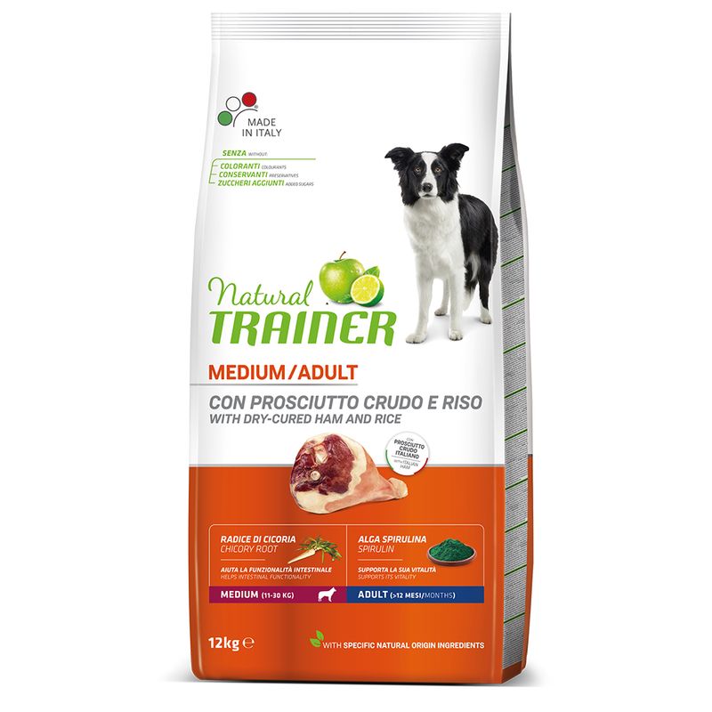 Natural Trainer Adult Medium Prosciutto Crudo 12kg Natural Trainer Adult Medium Prosciutto Crudo 12kg